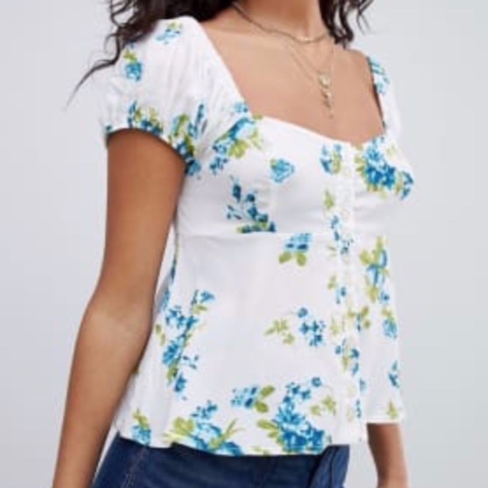 Free People Close To You Floral Blouse